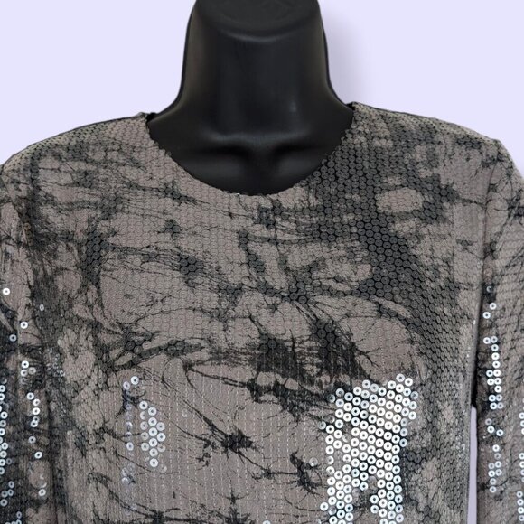 Parker 100% Silk Sequin Dress - Picture 4 of 10